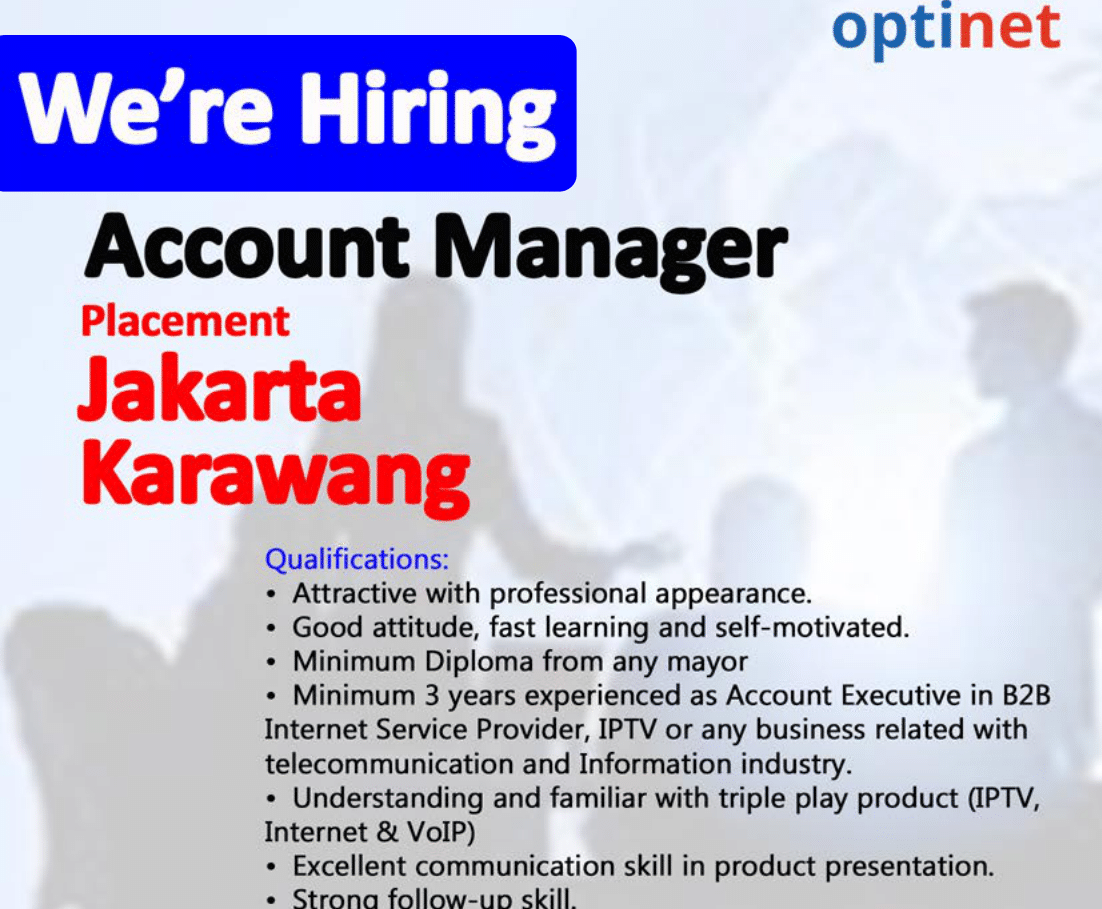 We’re Hiring Account Manager